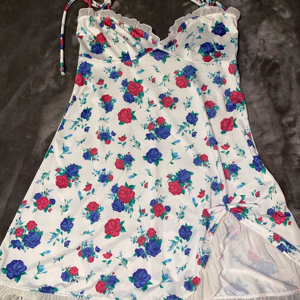 Sugar thrillz, medium, sundress, silky, adjustable spaghetti strap